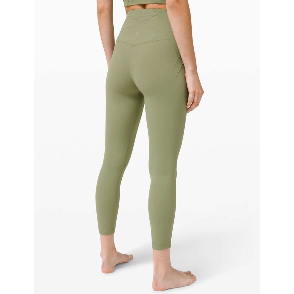 Lululemon Sz 4 Nulu‎ Fold High-Rise Yoga Tight 25" Rosemary Sage Green - Picture 5 of 13
